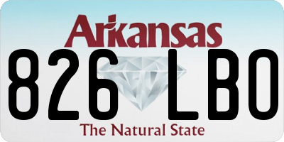 AR license plate 826LBO