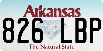 AR license plate 826LBP