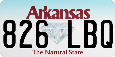 AR license plate 826LBQ