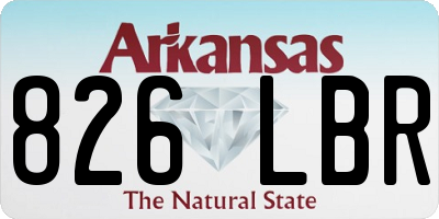 AR license plate 826LBR