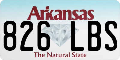 AR license plate 826LBS