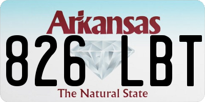 AR license plate 826LBT