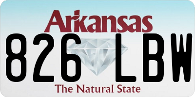 AR license plate 826LBW
