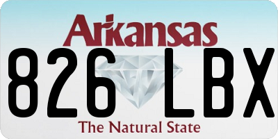 AR license plate 826LBX