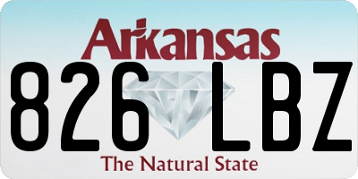 AR license plate 826LBZ