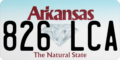 AR license plate 826LCA