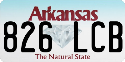 AR license plate 826LCB