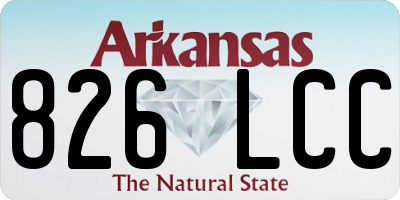 AR license plate 826LCC