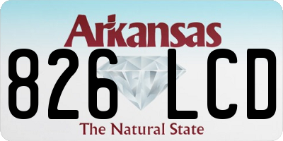 AR license plate 826LCD