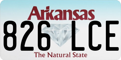 AR license plate 826LCE