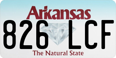 AR license plate 826LCF