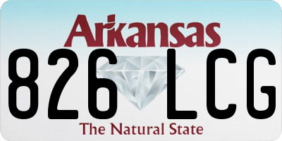 AR license plate 826LCG