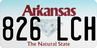 AR license plate 826LCH