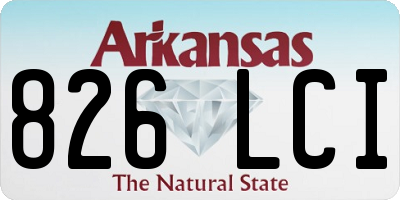 AR license plate 826LCI