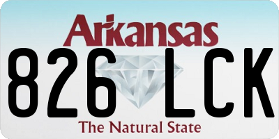 AR license plate 826LCK