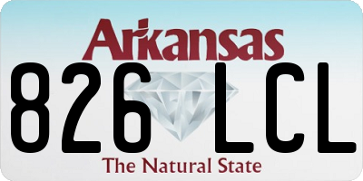 AR license plate 826LCL