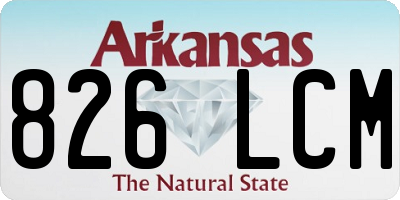 AR license plate 826LCM