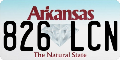 AR license plate 826LCN