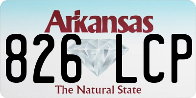 AR license plate 826LCP