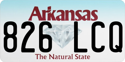 AR license plate 826LCQ