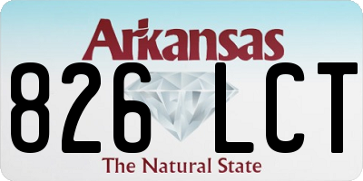 AR license plate 826LCT