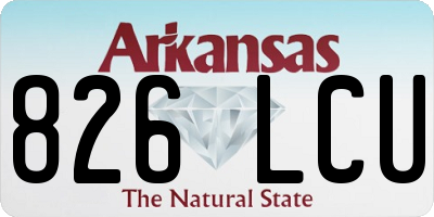AR license plate 826LCU