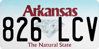AR license plate 826LCV
