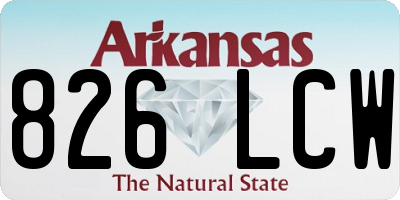 AR license plate 826LCW