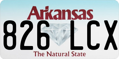 AR license plate 826LCX