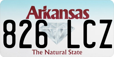 AR license plate 826LCZ