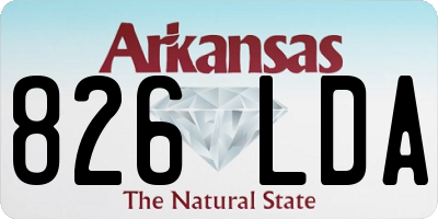 AR license plate 826LDA