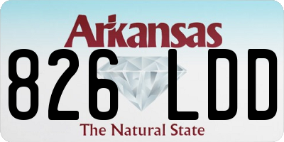 AR license plate 826LDD