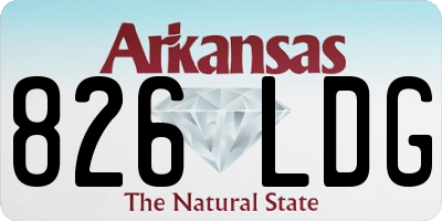 AR license plate 826LDG