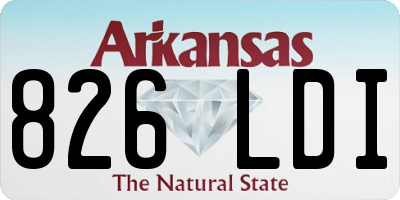 AR license plate 826LDI
