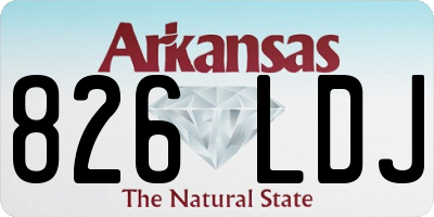 AR license plate 826LDJ