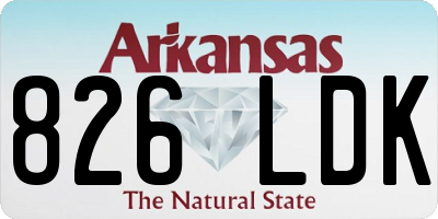AR license plate 826LDK