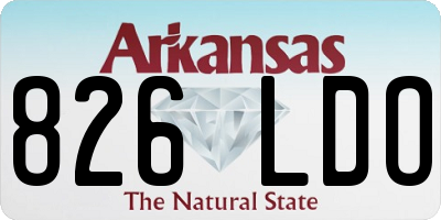 AR license plate 826LDO