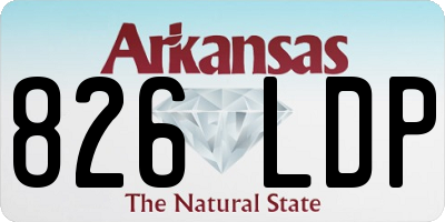 AR license plate 826LDP
