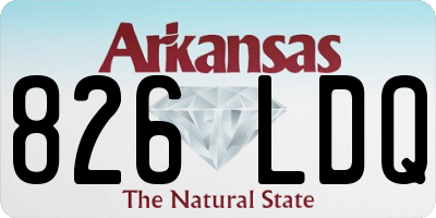 AR license plate 826LDQ