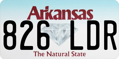 AR license plate 826LDR