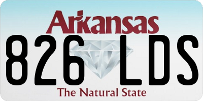 AR license plate 826LDS