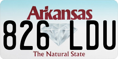 AR license plate 826LDU