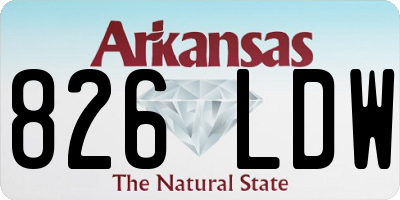 AR license plate 826LDW