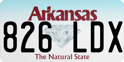 AR license plate 826LDX