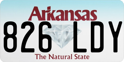 AR license plate 826LDY