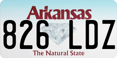 AR license plate 826LDZ