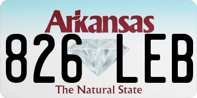 AR license plate 826LEB
