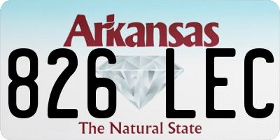 AR license plate 826LEC