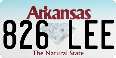 AR license plate 826LEE