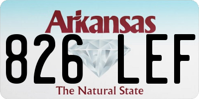 AR license plate 826LEF